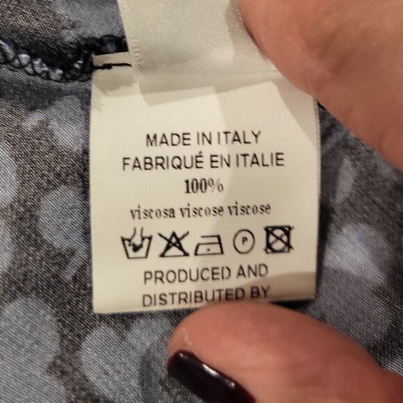 Ottod'Ame USA Size 6, Made in Italy 100% Viscose Blue/Black Skirt/or Dress - Picture 3 of 11